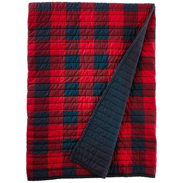 Woolrich Check Quilted Throw - Red WR50-1780